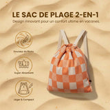 Sac de plage et serviette 2-en-1