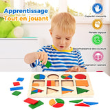 Jeu de Tri en Bois avec Formes Géométriques