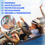 Manches Tatouées avec Motif Floral