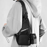 Sac de poitrine pour bouteille d'eau en film de cuir pour hommes