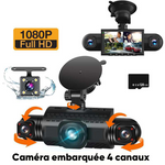 Caméra de tableau de bord 4 canaux 1080P HD
