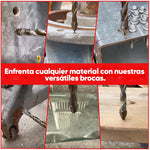 Taladro excéntrico con sierra de cuatro cuchillas