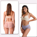 Slip moulant taille haute en soie glacée sans couture