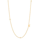 Collier à diamants avec lunette pour les initiales