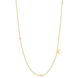 Collier à diamants avec lunette pour les initiales