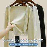 Cardigan en lin tricoté sans boutons