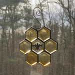 Ornement d’abeille en vitrail ou attrape-soleil