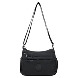 Sac bandoulière tendance uni à multiples poches zippées