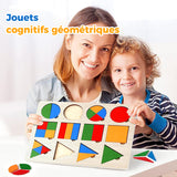 Jeu de Tri en Bois avec Formes Géométriques