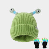Chapeau en laine Petit monstre phosphorescent