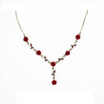Ensemble de bijoux élégant avec collier et boucles d'oreilles en forme de fleur de rose