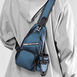 Sac de poitrine pour bouteille d'eau en film de cuir pour hommes