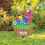 Panneau de signalisation de jardin pour Pâques