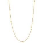 Collier à diamants avec lunette pour les initiales