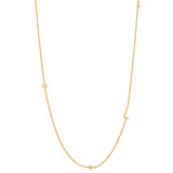 Collier à diamants avec lunette pour les initiales