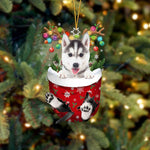 Ornement de Chien Mignon en Forme de Chaussette de Noël