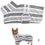 Peignoir de bain de luxe en microfibre pour chien