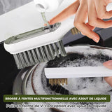 Brosse à récurer liquide 2 en 1