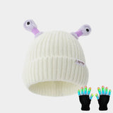 Chapeau en laine Petit monstre phosphorescent
