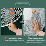Cache-poussière anti-pincement du ventilateur