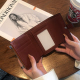 Portefeuille court coloré