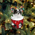 Ornement de Chien Mignon en Forme de Chaussette de Noël