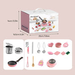 Jeu de Cuisine Miniature Réel pour Enfants - Ensemble de 22 Pièces