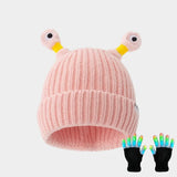 Chapeau en laine Petit monstre phosphorescent