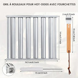 Rouleau à Hotdogs en Acier Inoxydable Rack à Rouleaux de Saucisses