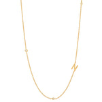 Collier à diamants avec lunette pour les initiales