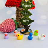 Ornement en forme de caneton micro-paysage