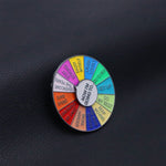 Broche en forme de roue tournante