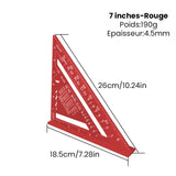 Outils à bois en alliage d'aluminium, règle triangulaire