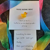 Ornement en forme de caneton micro-paysage