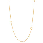 Collier à diamants avec lunette pour les initiales