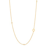 Collier à diamants avec lunette pour les initiales