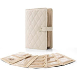 Livre de rangement portable pour bijoux en cuir de luxe