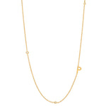 Collier à diamants avec lunette pour les initiales