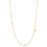 Collier à diamants avec lunette pour les initiales