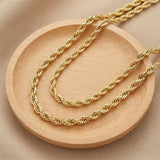 Collier en acier inoxydable à chaîne torsadée
