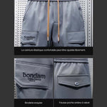 Pantalon de travail multi-poches à cordon de serrage