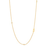 Collier à diamants avec lunette pour les initiales