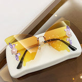 Lunettes de Soleil Transparentes Diamond Papillon