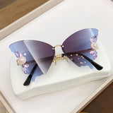 Lunettes de Soleil Transparentes Diamond Papillon