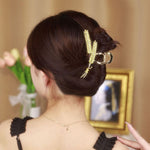 Barrette Métallique en Forme d'Oreille de Blé
