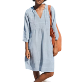 Robe chemise unie avec poche