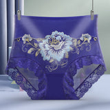 Culotte Brodée en Dentelle Taille Haute