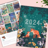 Calendrier mural des animaux 2024