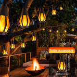 Guirlande lumineuse solaire Sakerplus à flammes vacillantes