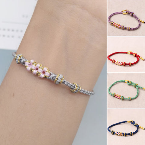 Bracelet tressé réglable Peach Blossom